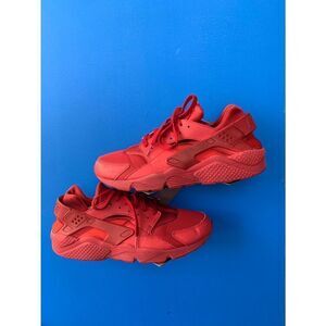 Nike Air Huarache Shoes Mens Sz 13 Triple Red 318429-660 Sneakers Red October